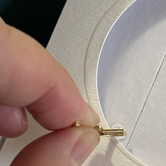 Aurate Semi Hoop Hearings w Rubies,14KYG,EUC - Picture 3 of 5